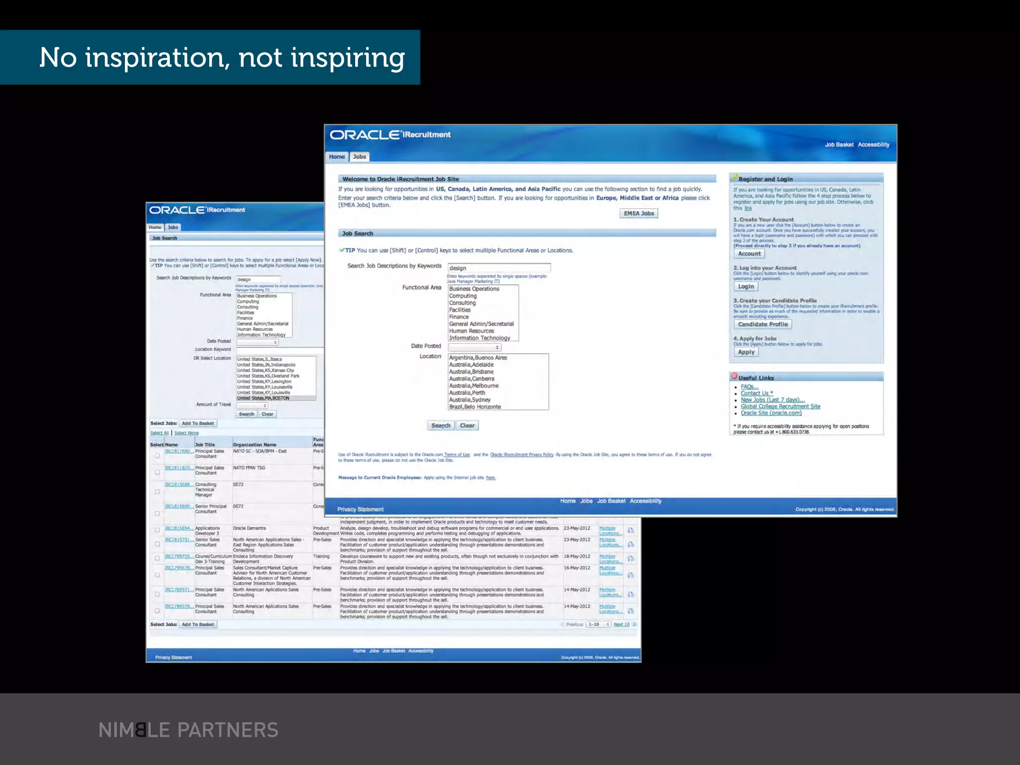 No inspiration, not inspiring
 