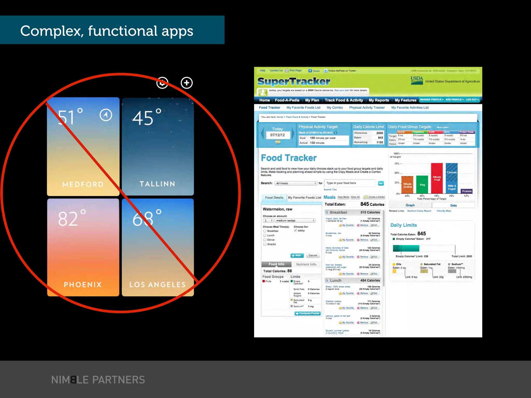 Complex, functional apps
 