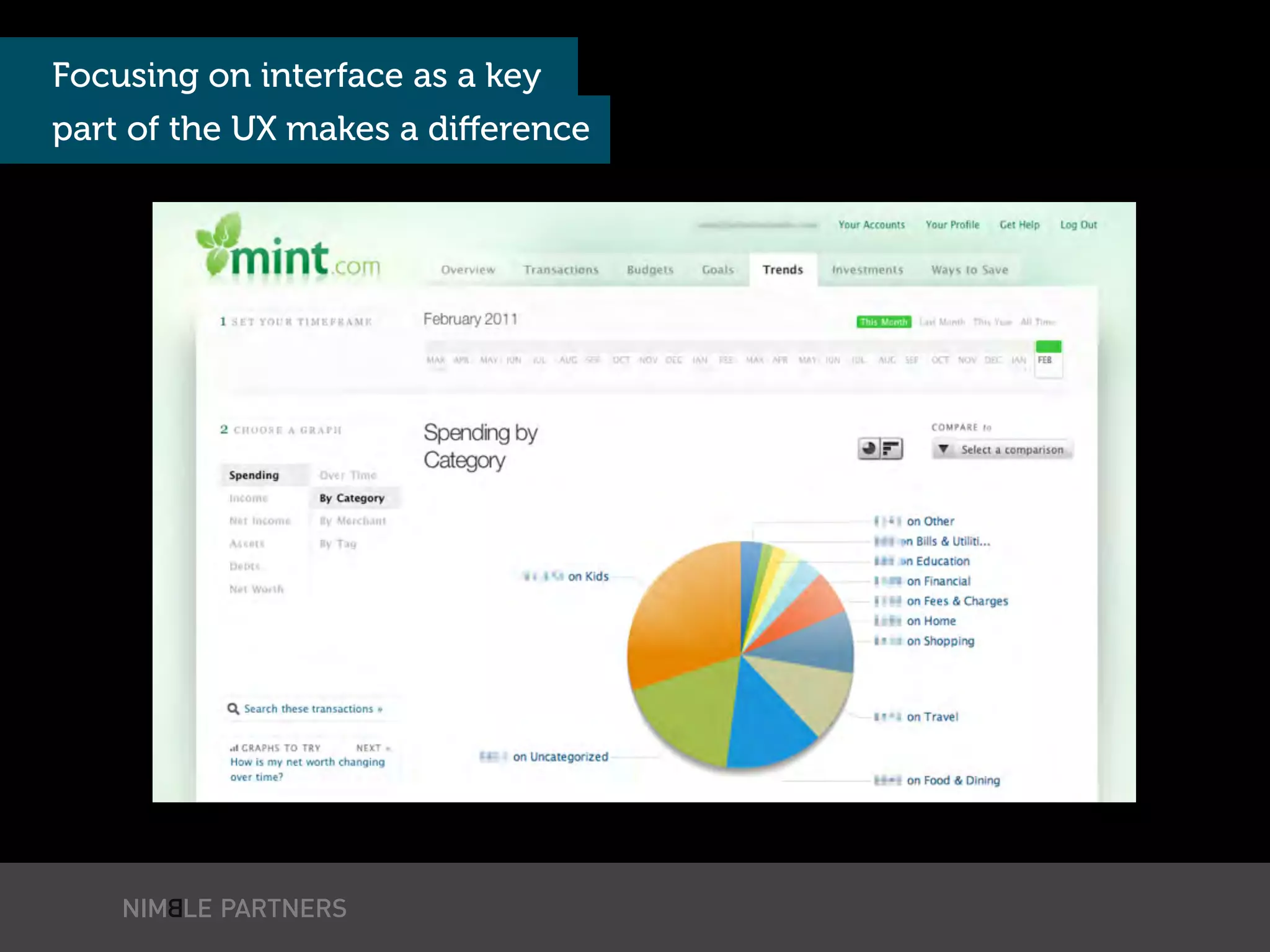 Focusing on interface as a key
part of the UX makes a diﬀerence
 