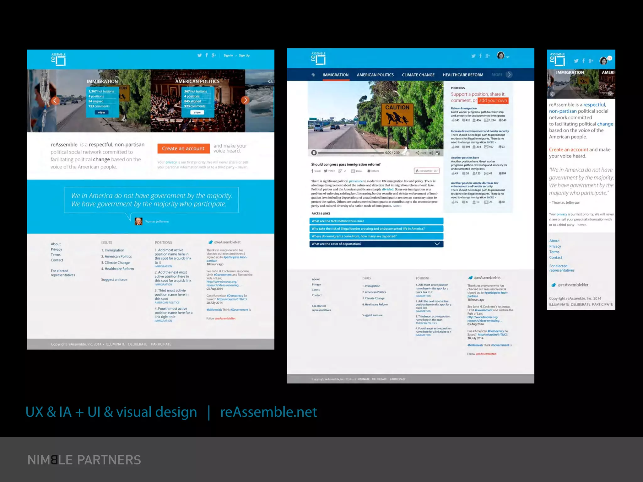 UX & IA + UI & visual design | reAssemble.net
 