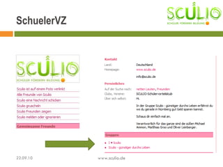SchuelerVZ 22.09.10 www.sculio.de 