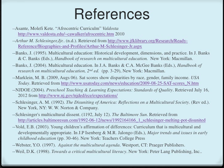 The cult of ethnicity schlesinger essay