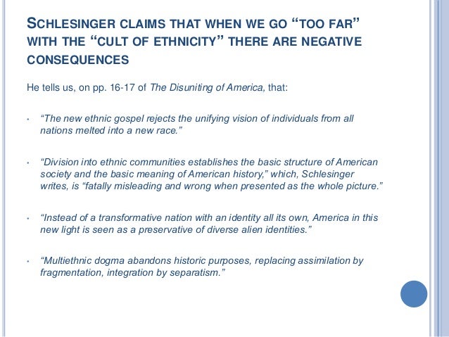The cult of ethnicity schlesinger essay
