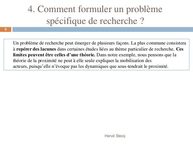 Exemple D Une Problématique De Recherche  Le Meilleur Exemple