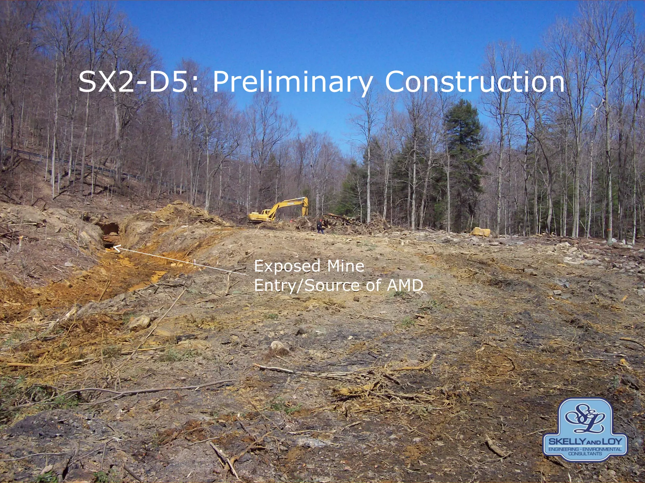 SX2-D5: Preliminary Construction
Exposed Mine
Entry/Source of AMD
 