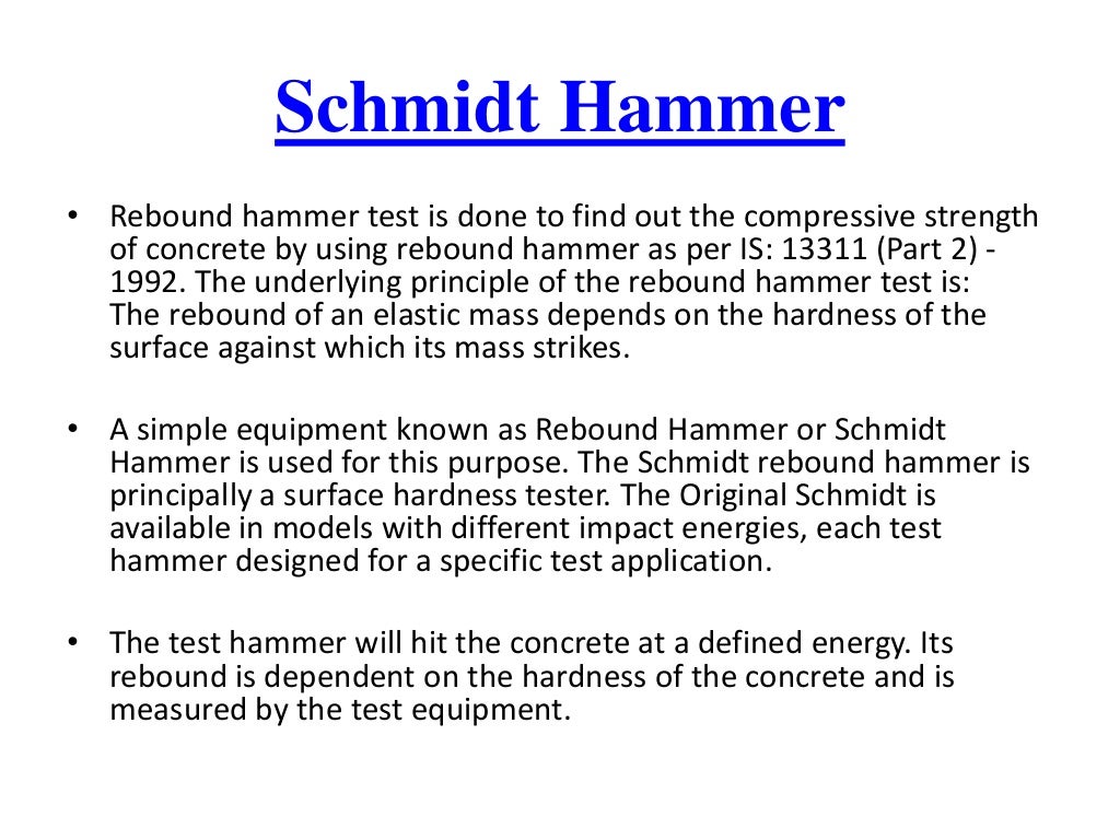 Schmidt hammer