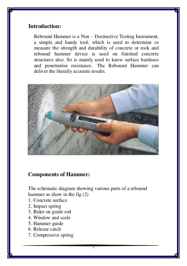 Schmidt hammer as nondestructive test method in structural engineering
