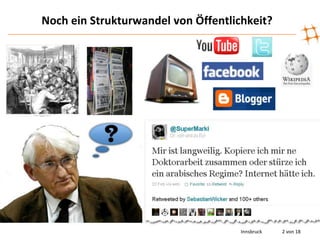 Noch ein Strukturwandel von Öffentlichkeit?Innsbruck2 von 18