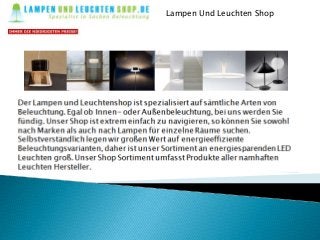 Lampen Und Leuchten Shop
 