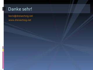 [email_address] www.dreisechzig.net Danke sehr! 