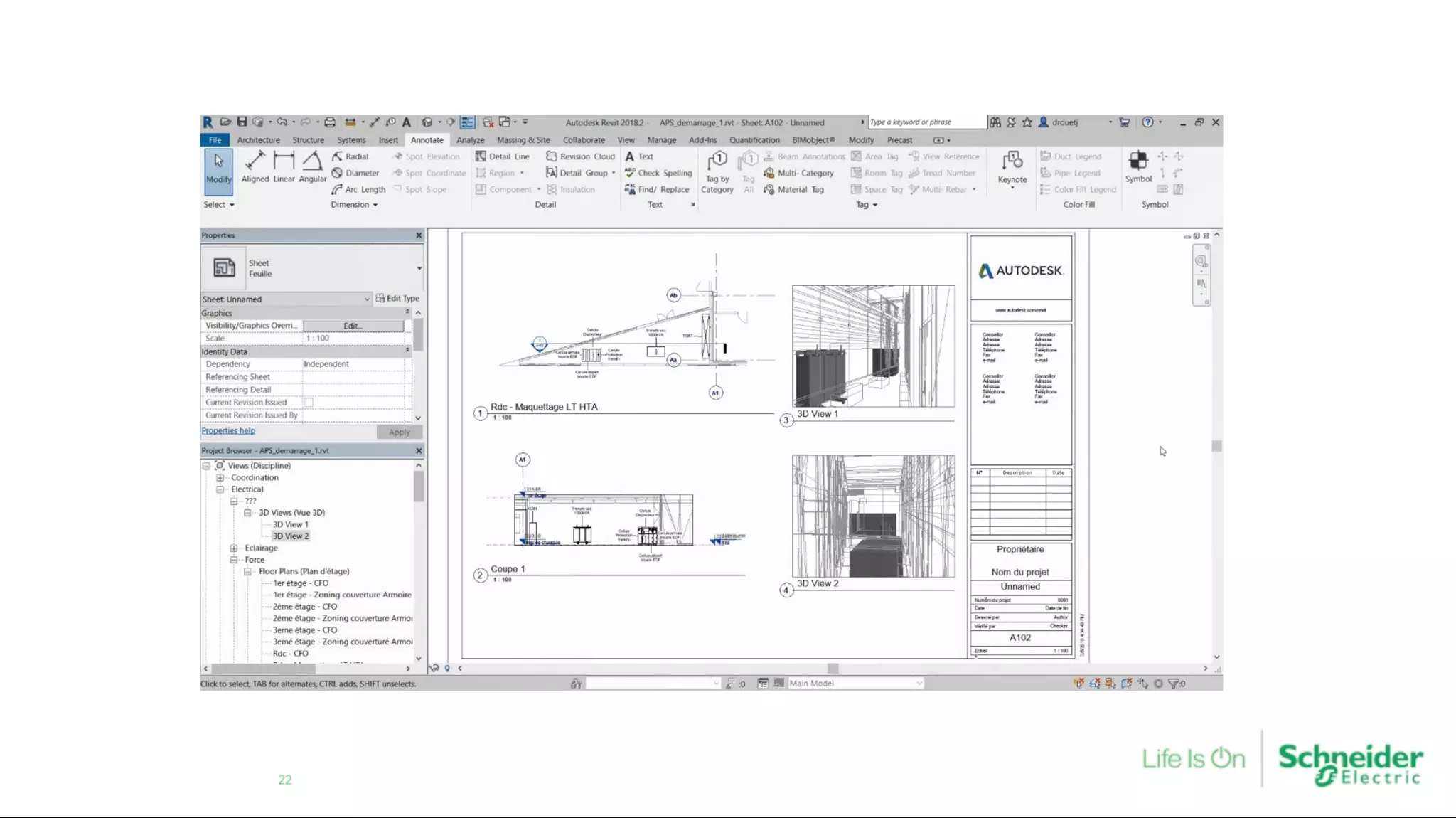 Schneider Electric - Autodesk - BIM : les bonnes pratiques pour la création du lot électrique (partie 1)