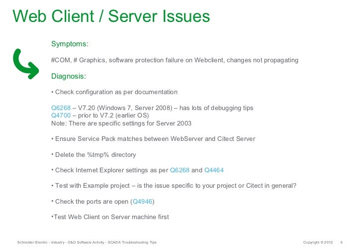 Citect scada software protection failure