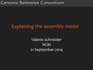 Explaining the assembly model
Valerie Schneider
NCBI
21 September 2014
 