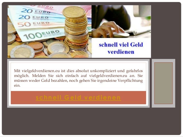 Schnell Geld Verdiene Schnell Geld Verdiene