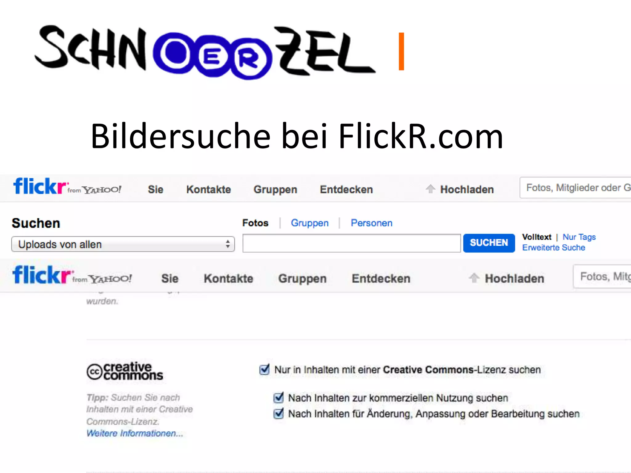 Bildersuche bei FlickR.com
I
 
