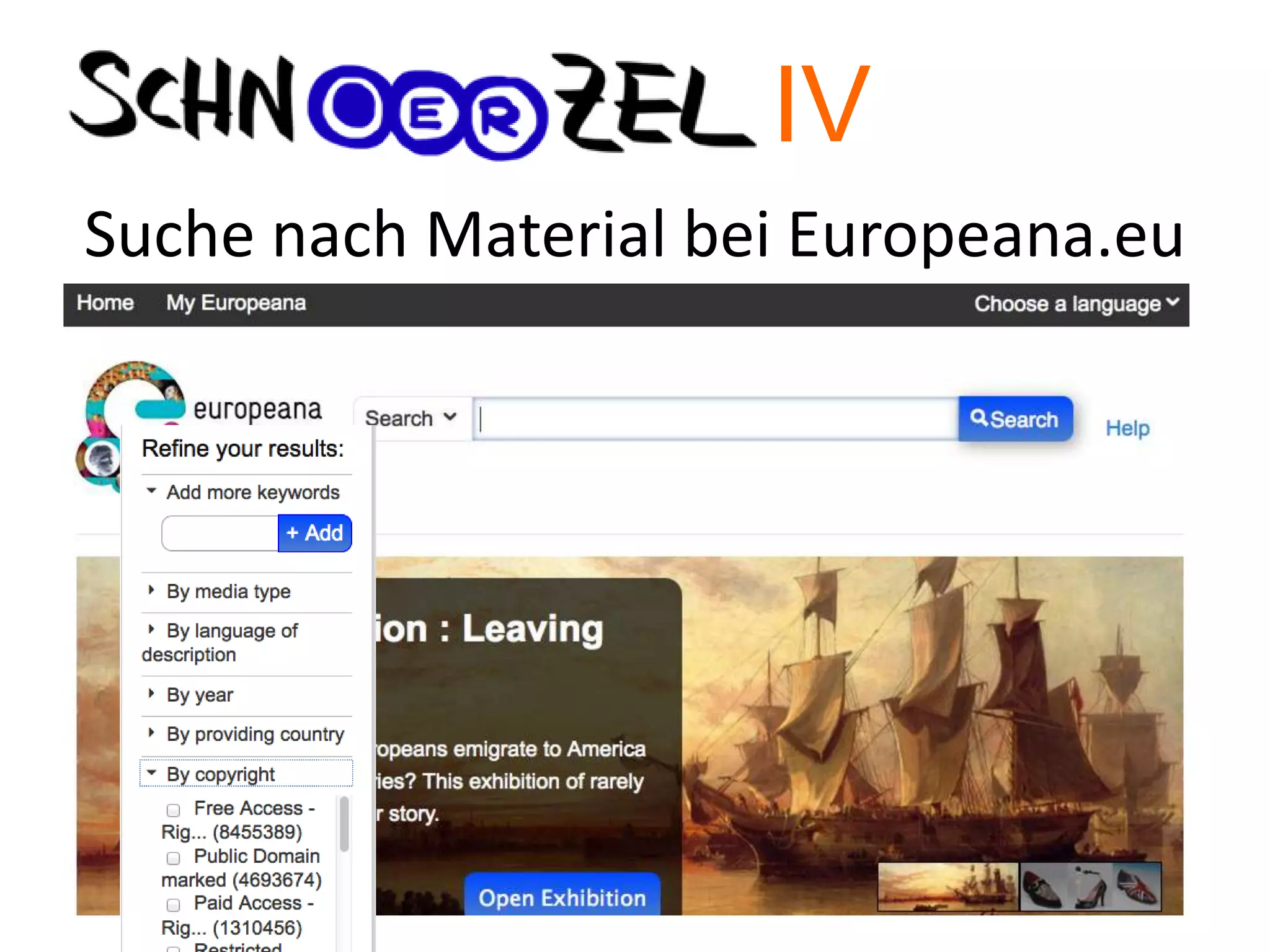 Suche nach Material bei Europeana.eu
IV
 