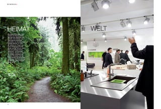 HEiMAt                         WElt
Der bayerische Wald. Dort,
unweit von Passau, befin-
det sich der hauptsitz von
Schock. als erfinder und
international führender
hersteller von Granitspülen
startete Schock vor über
30 Jahren von regen aus
seine erfolgsgeschichte.
heute verfügt Schock auch
über ein umfangreiches
Sortiment hochwertiger
armaturen. Kunden in über
70 Ländern vertrauen auf
Schock-Produkte, die das
Unternehmen auf führenden
nationalen und internationa-
len Messen seinen Kunden
näher bringt.




10                                    11
 