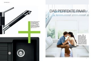 16
                                    und
                                                ®




                                                     ®
                                                       .
                                    Die hülsen sind 100%
                                    mit massiv eingesetz-
                                    ten CrISTaDUr®- und
                                                  -hülsen an.


                                    Spülen aus CrISTaDUr®
                                    Schock bietet armaturen




                                    farbidentisch mit Schock




     +
     Schön, wenn harmonische
     Dinge eine perfekte einheit
     bilden. So auch die farbigen
     Schock SC-armaturen, die
     mit Schock Granitspülen
     eine einzigartige Verbindung
     eingehen. Formal, funktional
     und maßlich abgestimmt
                                                                DAS pErFEktE pAAr




     sind armatur und Spüle ein
     perfektes Paar.
17
 