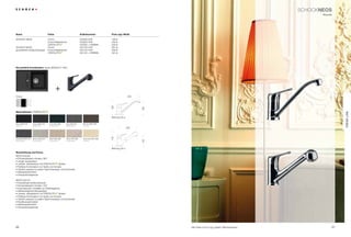 SCHoCkneOS
                                                                                                                                                                                           Klassik




name                                 Farbe                                    Artikelnummer         Preis zzgl. mwSt.

SCHoCk nEoS                          Chrom                                    542000 CHr            189 €
                                     Chrom/niederdruck                        542003 CHr            249 €
                                                         ®
                                                                              542000 + FArBnr.      229 €
SCHoCk nEoS                          Chrom                                    542120 CHr            281 €
(ausziehbare Schlauchbrause)         Chrom/niederdruck                        542123 CHr            359 €
                                                         ®
                                                                              542120 + FArBnr.      345 €




die perfekte Kombination: Spüle gEniUS D-100S




                                                 +
Chrom                                                                                                               230




                                                                                                    185




                                                                                                                          160
materialfarben                       ®




                                                                                                                                                                                                          TREnd LInE
                                                                                                    bohrung 35 ø

nero Gne (13)       Onyx GOn (10)        Lava GLa (40)       Inox GIn (12)      Mocha GMC (63)
Unifarbe            Metallicfarbe        Strukturfarbe       Metallicfarbe      Unifarbe
                                                                                                                   225
                                                                                                    176




Graphite GGr (15)   arena Gar (47)       Gobi GSa (58)       Terra GTe (38)     Colorado GCO (08)

                                                                                                                          125
Strukturfarbe       Strukturfarbe        Strukturfarbe       Strukturfarbe      Unifarbe



                                                                                                    bohrung 35 ø
Beschreibung und Extras
nEoS 542000
• Schwenkbereich Armatur 360°
• Langer gussauslauf
• Lackiert, farbidentisch mit           ®
                                          -Spülen
• perfekte kombination von Spüle und Armatur
• Farblich passend zu jedem geschmackstyp und küchenstil
• Wassersparfunktion
• temperaturbegrenzer

nEoS 542120
• Ausziehbare Schlauchbrause
• Schwenkbereich Armatur 130°
• Automatischer Umsteller zur Strahlregelung
• Selbstreinigende Brausedüsen
• Lackiert, farbidentisch mit             ®
                                            -Spülen
• perfekte kombination von Spüle und Armatur
• Farblich passend zu jedem geschmackstyp und küchenstil
• rückﬂussverhinderer
• Wassersparfunktion
• temperaturbegrenzer




66                                                                                                                              Alle preise in Euro zzgl. gesetzl. Mehrwertsteuer                    67
 