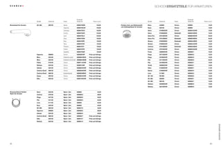 SchockErsatzteile für Armaturen



                                                                               Ersatzteil                                                                                                        Ersatzteil
                          Modell           Artikel-Nr.   Farbe                 Artikel-Nr.          Preis in Euro                                      Modell        Artikel-Nr.   Farbe         Artikel-Nr.     Preis in Euro

Brausekopf für Armatur    SC-200	          592120	       Alpina	               628647GDW	                133,00     Perlator best. aus Siebinnenteil   Neos	         542000	       Chrom	        628604	               13,00
                                                                                                                    und Außengehäuse für Armatur
                          		                             Cayenne	              628647GCAY	               133,00                                        Neos	         542120	       Chrom	        628604	               13,00
                          		                             Colorado	             628647GCO	                133,00                                        Ideos	        574000CHR 	   Chrom 	       628624/2CHR	          13,00
                          		                             Croma	                628647GCR	                133,00                                        Ideos	        574000EDO	    Edelstahl 	   628624/2EDO	          13,00
                          		                             Lava	                 628647GLA	                133,00                                        Ideos-Pro	    575120CHR	    Chrom 	       628620/9CHR 	         42,00
                          		                             Onyx	                 628647GON	                133,00                                        Ideos-Pro	    575120EDO	    Edelstahl 	   628620/9EDO	          54,00
                          		                             Pera	                 628647GPE	                133,00                                        Stratos	      576000EDO 	   Edelstahl 	   628624/2EDO	          13,00
                          		                             Terra	                628647GTE 	               133,00                                        Stratos	      576000CHR 	   Chrom 	       628624/2CHR	          13,00
                          		                             Titanium	             628647GTI	                133,00                                        Centros 	     579120EDO	    Edelstahl 	   628623/2EDO	          13,00
                          		                             Trufolo	              628647GTR	                133,00                                        Centros	      579120CHR	    Chrom 	       628623/2CHR 	         13,00
                          		                             Graphite	             628647GGR	                133,00                                        Fonte	        548000CHR 	   Chrom 	       628636/1	             15,00
                          Hyperion	        596000	       Chrom	                628638CHR	      Preis auf Anfrage                                       Piega	        547120CHR	    Chrom 	       628604/2 	            13,00
                          Mino	            553120	       Edelstahl poliert 	   628669/4EDG	    Preis auf Anfrage                                       Piega 	       547000CHR	    Chrom 	       628604/2	             13,00
                          Mino	            553120	       Edelstahl strichmatt	 628669/4EDM	    Preis auf Anfrage                                       Pila 	        541120CHR	    Chrom 	       628636/2 	            54,00
                          Pallas	          516120	       Chrom	                628671/4CHR	    Preis auf Anfrage                                       Pila 	        541000CHR	    Chrom 	       628642/1	             13,00
                          Nimbus	          523120 	      Chrom	                628661CHR	      Preis auf Anfrage                                       Tendo 	       540000CHR	    Chrom 	       628643/1	             13,00
                          Hekate	          524120	       Chrom	                628662/5CHR	    Preis auf Anfrage                                       Atlas 	       513000CHR	    Chrom 	       628630/1	             17,00
                          Centros Small	   586120	       Chrom	                628655/6CHR	    Preis auf Anfrage                                       Nanos	        514000CHR 	   Chrom 	       628633/4 	            13,00
                          Centros Small	   586120	       Edelstahloptik	       628655/6EDO	    Preis auf Anfrage                                       Leva	         511000	       Chrom 	       628633/4	             13,00
                          Karpo	           593120	       Chrom	                628663/4CHR	    Preis auf Anfrage                                       SC-100	       591000 	      Chrom 	       628648/2	             13,00
                          Dike	            502120	       Chrom	                628674/6CHR 	   Preis auf Anfrage                                       SC-200 	      592000 	      Chrom 	       628646/1	             13,00
                                                                                                                                                       SC-200 	      592120 	      Chrom 	       628646/1	             13,00
                                                                                                                                                       Nimbus 	      523000CHR 	   Chrom 	       628660/5	             13,00
                                                                                                                                                       Nimbus 	      523120CHR 	   Chrom 	       628660/5	             13,00


Brauseschlauch flexibel   Neos	            542120	Nylon 1,5m	                  628603	                    42,00
Nylon für Armatur
                          Centros	         579120	Nylon 1,5m 	                 628626/2	                  38,00
                          Piega	           547120	Nylon 1,5m	                  628638/3	                  42,00
                          Pila	            541120	Nylon 1,5m	                  628638/3 	                 42,00
                          Leva	            511120	Nylon 1,5m	                  628603	                    42,00
                          Euro	            533120	Nylon 1,5m	                  628603	                    42,00
                          SC-200	          592129	Nylon 1,5m	                  628647/2	                  42,00
                          Hyperion	        596000	Nylon 1,5m	                  628638/3 	                 39,00
                          Hekate	          524120	Nylon 1,5m 	                 628662/4	                  49,00
                          Centros Small	   586120	Nylon 1,5m	                  628655/7	       Preis auf Anfrage
                          Dike	            502120	Nylon 1,5m	                  628674/7	       Preis auf Anfrage
                          Nimbus	          523120	Nylon 1,5m	                  628661/4	       Preis auf Anfrage




                                                                                                                                                                                                                                 Schock Service
92                                                                                                                                                                                                                        93
 