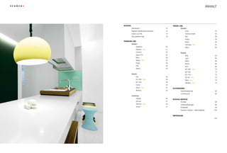 Inhalt




    Schock                                          Trend Line
             Heimatwelt	                       10           Modern	
             Hightech Multifunktionsarmatur	   12           	     Arion	                          54
             Colour your life	                 14           	     Centros Small 	                 55
             Das perfekte Paar	                16           	     Pila	                           56
                                                            	     Karpo 	                         58
    Premium Line                                            	Risso	                               59
             Modern	                                        	     Hermera Neu	                    60
             	     Hyperion	                   20           	     Zelos	                          62
             	     Phobos Neu	                 21           	
             	     Centros	                    22           Klassik	
             	     Ideos-Pro	                  23           	     Dike	                           63
             	Mino	                            26           	     Leva	                           64
             	Neilos Neu	                      27           	Neos 	                               66
             	     Piega	                      28           	Notos	                               68
             	     Pila	                       32           	     Simi	                           69
             	     Skiron	                     34           	     SC-300 Neu 	                    70
                                                            	     SC-200 	                        72
             Klassik	                                       	     SC-100	                         74
             	Eris	                            35           	     SC-50 Neu 	                     75
             	     SC-300 Neu 	                36           	     Elara Neu	                      78
             	     SC-200 	                    38           	     Galatea Neu 	                   79
             	     Fonte	                      40
             	     Zerus Neu	                  41          	
                                                    Accessoires
             	Nimbus	                          42           Spülmittelständer	                    82
             	                                              comfotouch®	                          84
             Landhaus	
             	     Hekate	                     46
                                                    SCHOCK Service
             	     Kronos	                     47           Kontakt 	                             88
             	     Deimos Neu	                 50           Lieferbedingungen 	                   89
             	Tendo	                           51           Ersatzteile 	                         90
             	                                              Hyperion-System – Nachhaltigkeit 	   100
             	

                                                    IMPRESSUM
                                                                                                 103
                                                            		




8                                                                                                 9
 