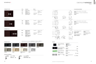 PremiumLine
                                                                                                                                                                                                                                                                                                                                                                                    horiZont
                                                                                                                                                                                                                                                                                                                  CristAdUr® horiZont
                                                                                                        HORIZONT D-100S                                                                                                                                                                                                                                  Modern




horiZont d-100 s                                         120 preis 102,5
                                                             125       artikel-nr.                                        einbau                                                                                                                                                                    im lieferumfang enthalten




                                             38
                                                                    549,–             hon d 100 s a                       installation: einbau von oben,                    120125 102,5                                                                             400




                                                                                                                                                                      38
                                                                                                                                                                                                                                                                                                  premium Glasschneidbrett, schwarz (einteilig)
                                                                                      (Auflage)                                         Unterbau,                                                                                                                                             For installation from top
                                                                                                                                                                                                                                                                                                  629076




                                                                                                                                                                                                                                                                            480
                                                                    561,–             hon d 100 s U                                     flächenbündig                                                                                                                                         Maße für Einbau




                                                                                                                                                                                                                                                            0
                                                                                                                                                                                                                                                           R1
                                                                                                                                                                                                                                                                                                  Ablaufgarnitur 3½”, Korbventil, exzenterbedienung,




                                                                                                                                                                                                   500
                                                                                                                                                                                                                                                                                                    von oben
                                                                                      (Unterbau)                          Unterschrank: 40 cm
                                                                    579,–             hon d 100 s fB*
                                                                                      (flächenbündig)
                                                                                                                HORIZONT D-100
                                                                                                                          eckschrank:
                                                                                                                          position:
                                                                                                                                        –
                                                                                                                                        nicht reversibel
                                                                                                                                                                                                                                                                    660

                                                                                                                                                                                                                                                           Maße für Einbau
                                                                                                                                                                                                                                                                            14                    Chrom glänzend
                                                                                                                                                                                                                                                                                                  629368




                                                                                         500
                                                                                                                                                                           680                                                                             von oben

                                                                                                                                                                                      310                                        381
                                                                                                                                                                                                                                                                                              For undermount installation




                                                                                                                                                                                                                                                                            486
                                                                                                                                                                                                                                                                0                             Maße für Unterbau




                                                                                                                                                                                195
                                                                                                                                                                                                                                                            R1




                                                                                                                                                                                                                                         305
                                                                                                                                                                                                                                                                 666
                                                                                                                                                                                                   14
horiZont d-100                                           120 125 102,5                                                                                                            400                                                                      Maße für Unterbau
                                                  39


                                                                    739,–             hon d 100 a                         installation: einbau von oben,                          120 125 102,5                                                                        400




                                                                                                                                                                           38
                                                       680                            (Auflage)                                         Unterbau,                                                                                                                                                 premium Glasschneidbrett, schwarz (einteilig)
                                                                                                                                                                                                                                                                                                 For installation from top
                                                                                                                                                                                                                                                                                                  629076




                                                                                                                                                                                                                                                                                  480
                                                                    751,–             hon d 100 U                                       flächenbündig                                                                                                       R10                                  Maße für Einbau
                                                                                                                                                                                                                                                                                                  Ablaufgarnitur 3½”, Korbventil, exzenterbedienung,




                                                                                                                                                                                                         500
                                                                                      (Unterbau)                          Unterschrank: 40 cm                                                                                                                                                          von oben
                                                                    775,–             hon d 100 fB*                 HORIZONT D-150
                                                                                                                          eckschrank:
                                                                                                                                 381 – reversibel
                                                                                                                                                                                                                                                                     760         14               Chrom glänzend
                                                                                                                                                                                                                                                                                                  629371
                                                                   310                (flächenbündig)                     position:     nicht                                                                                                              Maße für Einbau




                                                                                           500
                                                                                                                                                                            780                                                                            von oben

                                                                                                                                                                                         310                                     381
                                                                                                                                                                                                                                                                                                 For undermount installation




                                                                                                                                                                                                                                                                              486
                                                                                                                                                                                                                                                                 0                               Maße für Unterbau
                                                                                                                                                                                                                                                            R1




                                                                                                                                                                                       195
                                                             195




                                                                                                                                                                                                                                         305
                                                                                                                                                                                                                                                                     766




                                                                                                                                                          305
                                                                                                                                                                                                         14
horiZont d-150                                                                                                                                                                          400                                                                Maße für Unterbau

                                                             120 120 120 73                                                                                                                                                                                                600
                                                                   1050,–             hon d 150 a s**                     installation: einbau von oben,                                 120 120 12073
                                                   39




                                                                                                                                                                                  39
                                                   780                                                                                                                                                                                                                                              premium Glasschneidbrett,       resteschale edelstahl
                                                                                         14
                                                                                      hon d 150 a g**                                   Unterbau,                                                                                                                                                    For installation from top
                                                                                                                                                                                                                                                                                                    schwarz (zweiteilig)            629051




                                                                                                                                                                                                                                                                                        480
                                                                400                   (Auflage)                                         flächenbündig                                                                                                        R10                                     Maße für Einbau
                                                                                                                                                                                                                                                                                                    629064+629075                   Ablaufgarnitur 3½”, Korb-




                                                                                                                                                                                                                500
                                                                   1062,–             hon d 150 U s**                     Unterschrank: 60 cm                                                                                                                                                               von oben
                                                                                                                                                                                                                                                                     980              15,5          Oder                            ventil, exzenterbedienung,
                                                                                      hon d 150 U g**                     eckschrank:   –
                                                                                                                                                                                                                                                                                                    premium Glasschneidbrett,       Chrom glänzend
                                                                   310                (Unterbau)                          position: 381 nicht reversibel                                                                                                   Maße für Einbau
                                                                                                                                                                                  1000                                                                     von oben                                 weiß-grün (zweiteilig)          629373
                                                                                               500




                                                                   1090,–             hon d 150 fB* s**
                                                                                                                                                                                                                                                                                                    629064/1+629075/1
                                                                                      hon d 150 fB* g**                                                                                  353              150                   380
                                                                                                                                                                                                                                                                                                     For undermount installation
                                                                                      (flächenbündig)




                                                                                                                                                                                                                                                                                      486
                                                                                                                                                                                                          120
                                                                                                                                                                                                                                                                                                     Maße für Unterbau




                                                                                                                                                                                             195
                                                                                                                                                                                                                                                             R10




                                                                                                                                                                                                                       305
                                                               195




                                                                                                                                                                                                                                                                      986




                                                                                                                                                           305
                                                                                                                                                                                                                15,5
                                                                                                                                                                                               600                                                         Maße für Unterbau
     For installation from top                                                           For undermount installation                                                                                      MEASUREMENTS IN MILLIMETRE
                                                   1000
     Maße für Einbau von oben                                                       Maße für Unterbau
                                                                   * Flächenbündig nur in den Farben: carbonium (90), avorio (92), Magma (97)                                                             MASSANGABEN IN MILLIMETER
erhältliche farben                                                 ** s=schwarzes Glasschneidbrett g=grün-weißes Glasschneidbrett                                Zubehör
                                                                                        14
                                                                400                                                                                                                                       premium Glasschneid-                 comfotouch
                                                                                                                                                                                                          brett, schwarz (einteilig)
                   400                                   353                    150                                                       380                                                             629076
                                                                                                                           486




                                                                                                0                                                                                                                                              629830                                                             350,–
                                                                                120




                                                                                            R1
Magma (97)                     carbonium (90)                 Marone (93)                           stone (88)                            Bronze (87)
                                                                                                                                                                                                          premium Glasschneid-
                                                             195




Metallicfarbe                  Metallicfarbe                  Metallicfarbe                         Metallicfarbe                         Metallicfarbe
                                                                                                                                                                                                          brett, schwarz (zweiteilig)          led-licht
                                                                                                                    305




                                                                                                                                                                                                          629064+629075                        629024                                                             295,–
                                480




        For installation from top                                                              666
                                                                                           For undermount installation                                                                                          MEASUREMENTS IN MILLIMETRE
        0




                                                                                                                                                                                                          premium Glasschneid-                 Fertige Bohrungen für exzenter und Armatur
     R1




        Maße für Einbau von oben                                                           Maße für Unterbau                                                                                                   MASSANGABEN
                                                                                                                                                                                                          brett, weiß-grün (zwei-       IN MILLIMETER
                                                                                                                                                                                                                                           629004                                      35,–
lucida (95)                    avorio (92)                    Magnolia (89)                  15,5 (99)
                                                                                                polaris                                                                                                   teilig)
Metallicfarbe
                660        14 Unifarbe                             600
                                                              Update von Casablanca
                                                              Unifarbe
                                                                                                    Unifarbe
                                                                                                                                                                                                          629064/1+629075/1                    easy Care set
                                                                                                                                                                                                                                               629018                                                      30,– / set
                                                                                                                                                                                                          resteschale edelstahl
armaturen-empfehlung
                        400                                                                                                                                                                               629051            135,–              easy Care Aufheller 250ml
                                                                                                                                                                                                                                               629019                                                 16,– / stück
                                                                                                                               486




                        sCHOCK piega                                          sCHOCK niMBUs
                                                                                            0
                                                                                         R1 699,–
                        Chrom                                                 CristAdUr
                        547000 chr 329,–                                      523120+farBnr.
                                    480




              0
            For installation from top                                                                766
                                                                                               For undermount installation                                                                                       MEASUREMENTS IN MILLIMETRE
           R1
            Maße für Einbau von oben                                                           Maße für Unterbau                                                                                                 MASSANGABEN IN MILLIMETER
36                                                                                                                                                               Alle preise in euro zzgl. gesetzl. Mehrwertsteuer                                                                                                                                               37
                  760             14
 