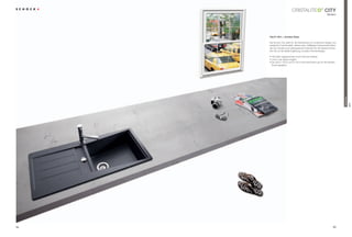 ®
                                                               citY
                                                                Modern




     city d-100 l + armatur Zelos

     die schock City steht für die Verbindung von modernem design und
     bewährter Funktionalität. Neben einer vielfältigen Farbauswahl bietet
     die City-Familie auch platzsparende Varianten für die kleinere Küche.
     die City ist die ideale ergänzung zu jedem Küchendesign.

     • Höchster Hygieneschutz durch schock-Antibac
     • licht in der spüle möglich
     • die City d-100 s und d-150 s sind besonders gut für die kleinere
       Küche geeignet




                                                                             TrendLine
                                                                                         citY
94                                                                     95
 