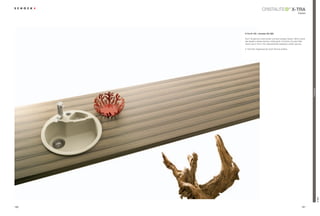 ®
                                                               X-tra
                                                                      Klassik




      X-tra r-125 + armatur sc-200

      die X-tra gibt es in zwei runden und einer eckigen Version. Mit ihr macht
      das spülen in kleinen Küchen richtig spaß. in Küchen mit mehr platz
      sehen zwei X-tra N-100, nebeneinander eingebaut, einfach gut aus.

      • Höchster Hygieneschutz durch schock-Antibac




                                                                                  TrendLine
                                                                                              X-tra
160                                                                       161
 