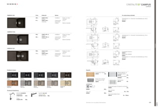 ®
                                                                                                                                                                                                                                                                                                                  caMpUs
                                                                                                                   CAMPUS D-100                                                                                                                                                                                             Landhaus




caMpUs d-100                                                         preis           artikel-nr.                    einbau                                                                                                                                              im lieferumfang enthalten

                                                                                 279 d 100 a




                                                        41
                                                                     499,–         caM                              installation:         einbau von oben,                                   279                                                   450       5




                                                                                                                                                                         41
                                                                                                                                                                                                                                                                        Ablaufgarnitur 3½”, Korbventil, exzenterbedienung, Chrom
                                                                                     (Aufbau)                                             Unterbau                                                                                                                     For installation from top
                                                                                                                                                                                                                                                                        glänzend




                                                                                                                                                                                                                                                             480
                                                                     511,–           caM d 100 U                    Unterschrank:         45 cm                                                                                                                        Maße für Einbau
                                                                                                                                                                                                                                           R10                          629359
                                                                                                                   CAMPUS D-100L
                                                                                                                                                                                                                                                                             von oben




                                                                                                                                                                                                     500
                                                                                     (Unterbau)                     eckschrank:           –                                                                                                   840
                                                                                                                    position:             Becken reversibel
                                                                                                                                                                                                                                         Maße für Einbau
                                                                                                                                                                                        420                                              von oben




                                                                                                500
                                                                                                                                                                            860
                                                                                                                                                                                       361                             435
                                                                                                                                                                                                                                            R10                        For undermount installation




                                                                                                                                                                                                                                                             486
                                                                                                                                                                                                                                                                       Maße für Unterbau




                                                                                                                                                                                      200




                                                                                                                                                                                                                             309
                                                                                                                                                                                                                                                 846

caMpUs d-100 l                                                                                                                                                                         450          5                                    Maße für Unterbau


                                                                     549,–420
                                                                                                                                                                                             528                                                       600




                                                                                                                                                                            41
                                                                                     caM d 100 l a                  installation:         einbau von oben,
                                                                                                                                                                                                                                                                        Ablaufgarnitur 3½”, Korbventil, exzenterbedienung, Chrom
                                                                                                                                                                                                                                                                         For installation from top
                                                                               528   (Aufbau)                                             Unterbau
                                                        41




                                                                                                                                                                                                                                                                 480
                                                          860        561,–           caM d 100 l U                  Unterschrank:         60 cm                                                                                           R1
                                                                                                                                                                                                                                             0                          glänzend
                                                                                                                                                                                                                                                                         Maße für Einbau




                                                                                                                                                                                                            500
                                                                                                                                                                                                                                                                        629359 oben
                                                                                                                                                                                                                                                                                von
                                                                                     (Unterbau)                     eckschrank:           –
                                                                                                                   CAMPUS D-150
                                                                                                                                                                                                                                                 980
                                                                                                                    position:             Becken reversibel                                                                              Maße für Einbau
                                                                                                                                                                              1000                                                       von oben
                                                                          361                                                          435


                                                                                                 500
                                                                                                                                                                                             464                       435
                                                                                                                                                                                                                                                                         For undermount installation




                                                                                                                                                                                                                                          R1




                                                                                                                                                                                                                                                                                                                                         TrendLine
                                                                                                                                                                                                                                                                 486
                                                                                                                                                                                                                                                                         Maße für Unterbau




                                                                                                                                                                                                                                           0
                                                                                                                                                                                       220




                                                                                                                                                                                                                              336
                                                                        200




                                                                                                                                                                                                                                                 986




                                                                                                                                                        309
                                                                                                                                                                                             600                                         Maße für Unterbau
caMpUs d-150

                                                              1000699,– 404 caM d 150 a
                                                        41




                                                                                                                    installation:         einbau von oben,                                     404                                                     600




                                                                                                                                                                                 41
                                                                                                                                                                                                                                                                        schneidbrett, Bambus
                                                                                     (Aufbau)                                             Unterbau                                                                                                                      For installation from top
                                                                                                                                                                                                                                                                        629044




                                                                                                                                                                                                                                                                 480
                                                                     711,–           caM d 150 U                    Unterschrank:         60 cm
                                                                         450                5                                                                                                                                              R10                          Maße für Einbau
                                                                                                                                                                                                                                                                        resteschale edelstahl




                                                                                                                                                                                                            500
                                                                                                                                                                                                                                                                               von oben
                                                                                     (Unterbau)                     eckschrank:           –                                                                                                       980
                                                                                                                                                                                                                                                                        629041
                                                                                                                    position:             Becken reversibel                                                                              Maße für Einbau                Ablaufgarnitur 3½”, Korbventil, exzenterbedienung, Chrom
                                                                               464                                                            435                                1000
                                                                                                                                                                                                                                         von oben
                                                                                                                                                                                                                                                                        glänzend
                                                                                                 500




                                                                                                                                                                                 137           347                     435
                                                                                                                                                                                                                                                                        629356
                                                                                                                                                                                                                                            R10                          For undermount installation




                                                                                                                                                                                                                                                                 486
                                                                                                                                                                                 125
                                                                                                                                                                                                                                                                         Maße für Unterbau




                                                                                                                                                                                             200
                                                                    220




                                                                                                                                                                                                                             309
                                                                                                                                                                                                                                                 986




                                                                                                                                                          336
                                                                                                                                                                                             600                                         Maße für Unterbau

         For installation from top                                                         For undermount installation                                                                                     MEASUREMENTS IN MILLIMETRE
                                                        1000                               Maße für Unterbau                                                                                               MASSANGABEN IN MILLIMETER
         Maße für Einbau von oben
erhältliche farben                                                             600                                                                              Zubehör

                                                                                                                                                                                                   schneidbrett, Bambus                                  Glasschneidbrett, uni
                                                                                                                                                                                                   629044            95,–                                für Auflage-spülen
                        450         5                   137                    347                                                      435                                                                                                              629036               95,–
                                                                                                      R10                                                                                                                                                für Unterbau-spülen
                                                                                                                       486




                                                                                                                                                                                                                                                         629036U              95,–
                                                        125




nero (13)                       lava (40)                      onyx (10)                           inox (12)                        Mocha (63)
                                                                                                                                                                                                   resteschale edelstahl
                                                                          200




Unifarbe                        Strukturfarbe                  Metallicfarbe                       Metallicfarbe                    Unifarbe
                                    480




                                                                                                                                                                                                   (für Campus d-150)                                    Geschirrkorb
                                                                                                                                                         309




                                                                                                                                                                                                   629041                                                629147                         40,–
            For installation from top                                                           For undermount installation                                                                                MEASUREMENTS IN MILLIMETRE
             R10                                                                                        846
            Maße für Einbau von oben                                                            Maße für Unterbau                                               comfotouch                                 MASSANGABEN IN MILLIMETER
                      840
cayenne (11)
Metallicfarbe
                                arena (47)
                                Strukturfarbe
                                                                       600
                                                               gobi (58)
                                                               Strukturfarbe
                                                                                                   terra (38)
                                                                                                   Strukturfarbe
                                                                                                                                    colorado (08)
                                                                                                                                    Unifarbe
                                                                                                                                                                                                                               Fertige Bohrungen für exzenter und Armatur
                                                                                                                                                                                                                               629004                                  35,–
                                                                                                                                                                629830                                               350,–
                  600
armaturen-empfehlung                                                                                                                                                                                                           easy Care set
                                                                                                                                                                                                                               629018                                          30,– / set
                                                                                                 R1




                                                                                                                                                                led-licht
                                                                                                                         486




                                                                                                                                                                629024                                               295,–
                                                                                                   0




                        sCHOCK strados                                         sCHOCK sc-100
                        edelstahloptik                                                      ®                                                                                                                                  easy Care Aufheller 250ml
                                      480




                 10     576000 edo     369,–                                   591000+farbnr.         389,–                                                                                                                    629019                                      16,– / stück
                R                                                                                          986
                        Chrom
                     980
            For installation from top                                                           For undermount installation                                                                                MEASUREMENTS IN MILLIMETRE
                         576000 chr             269,–
            Maße für Einbau von oben                                                            Maße für Unterbau                                                                                          MASSANGABEN IN MILLIMETER
                                                                                                                                                                Alle preise in euro zzgl. gesetzl. Mehrwertsteuer                                                                                                                  169




                                                                                                                                                                                                                                                                                                                                                     caMpUs
 