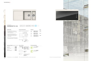 ®
                                                                                                                                                                                                                        CRISTADUR
                                                                                                                                                                                                                         HORIZONT
                 99
Polaris POL




                 89
Magnolia MGL




                 92
Avorio AVO




                      5,67$'85®
                                                                          60
                                                                                            12
                                                                                    20




                                                                                                                                            ANTIBAC
                 87
                      HORIZONT D-150
Bronze BRO




                      Produktvorteile                                Technische Einbaumaße                                Artikel-Nr.                      Preis

                 86
                      ŘÃÃ DVÃDX¡HUJHZ¸KQOLFKÃVFK¸QHÃXQGÃ
                        '                                            3')';))ÃZZZVFKRFNGH+21' $                                     HON D 150 A S**    1149,–
Chocolate CHO




                        JHUDGOLQLJHÃ'HVLJQÃZXUGHÃPLWÃGLYHUVHQÃ                                                                          HON D 150 A G**
                                                                                           120 120 120 73
                        3UHLVHQÃDXVJH]HLFKQHW
                                                                                    39




                                                                                           a     b   c     d                            HON D 150 U S**    1161,–
                      ŘÃÃ LQ]LJDUWLJHÃ'HVLJQHUJODVVFKQHLGÃ
                        (                                                                                                               HON D 150 U G**
                                                                                                               380
                                                                                                               500




                        EUHWWHUÃVRUJHQÃI¾UÃHLQHÃƃ¦FKHQE¾QGLJHÃ
                        $EGHFNXQJÃVRZLHÃRSWLVFKHÃ$XIZHUÃ                                                                               HON D150 FB* S**   1199,–
                        WXQJÃGHUÃ6S¾OH                                                                                                 HON D150 FB* G**
                 88
Stone STO




                                                                                    1000
                      ŘÃÃ XUHUÃ/X[XVÃLQÃGHUÃ.¾FKHÃGXUFKÃGLHÃVHLÃ
                        3
                        GLJHÃ2EHUƃ¦FKHQKDSWLNÃYRQÃ5,67$'85®
                                                                                         353         150
                                                                                                                 305




                 90
Carbonium CAR




                      Optionales Zubehör VLHKHÃ6HLWHÃ ('! )       Inklusiv Zubehör                                     Armaturenempfehlung

                      FRPIRWRXFK                     629830                                6FKQHLGEUHWWÃVFKZDU]                         6+2.ÃNEILOS
                      /('/LFKW                      629024                                629064 + 629075ÃRGHU                         VLHKHÃ6HLWHÃ '
Magma MAG




                 97
                      )HUWLJHÃ%RKUXQJ                629004                                6FKQHLGEUHWWÃJU¾Q
                                                                                           629064/1 + 629075/1
                      (DVÃDUH                      629018
                      (DVÃDUHÃ$XIKHOOHU            629019                                                                             6+2.ÃNIMBUS
                                                                                           5HVWHVFKDOH                                  VLHKHÃ6HLWHÃ '
                                                                                           629051
Puro PUR




                 84

                                                                                           $EODXIJDUQLWXUÃ.RUEYHQWLOÃ
                                                                                           ([]HQWHUEHGLHQXQJ
                                                                                           629373PD

                      * )O¦FKHQE¾QGLJÃQXUÃLQÃGHQÃ)DUEHQÃ90Ã92 97   ** SÃ ÃVFKZDU]HVÃ*ODVVFKQHLGEUHWW0ÃGÃ ÃJU¾QZHL¡HVÃ*ODVVFKQHLGEUHWW                            $OOHÃ3UHLVHÃLQÃ(XURÃ]]JOÃJHVHW]OÃ0HKUZHUWVWHXHU

                58                                                                                                                                                                                                              59
 