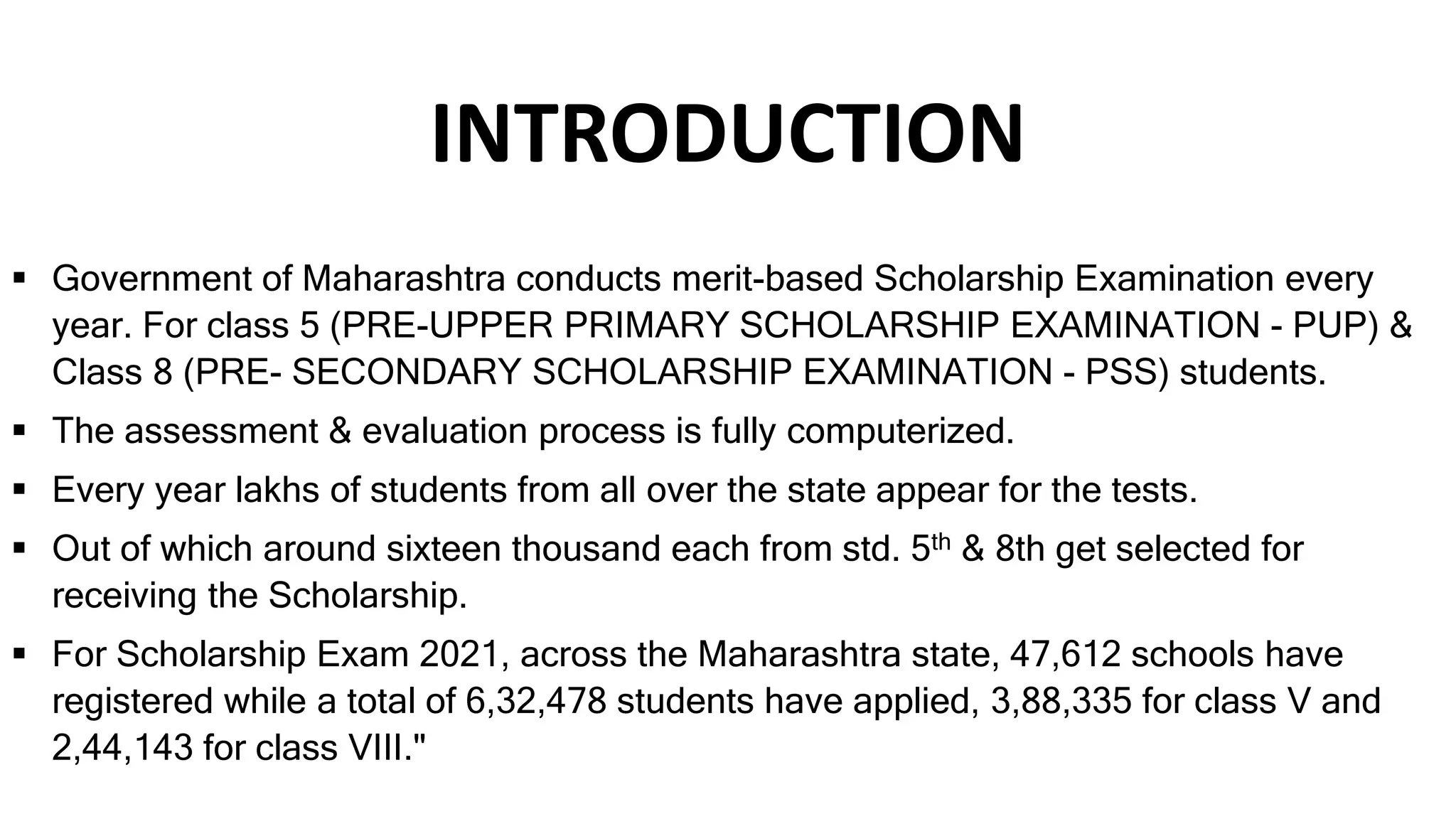Scholarship Examination for School Students Maharashtra PPT