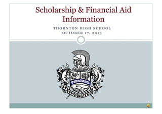 Scholarship & Financial Aid Information