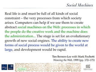 Edwards, P. N., et al. (2013) Knowledge Infrastructures: Intellectual Frameworks and
Research Challenges. Ann Arbor: Deep Blue. http://hdl.handle.net/2027.42/97552
 