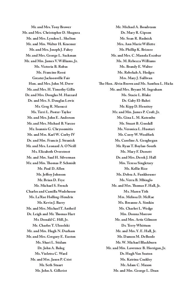 Sixth Annual JU Scholarship Appreciation Luncheon program