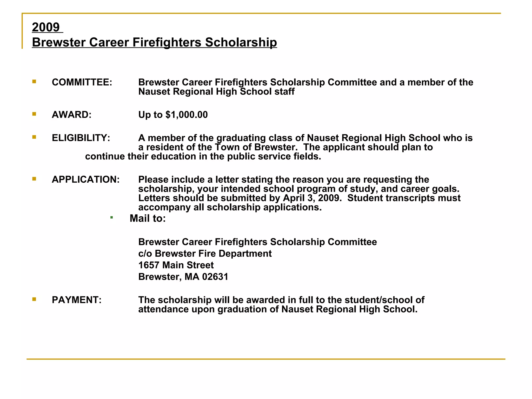 Scholarship Power Point | PPT
