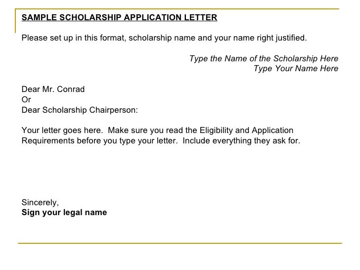Where can you find sample scholarship application letters?