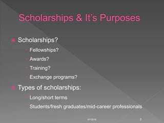 Preparation for Overseas Scholarships | PPT