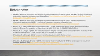 Scholarship Symposium Presentation: International Student Recruitment ...