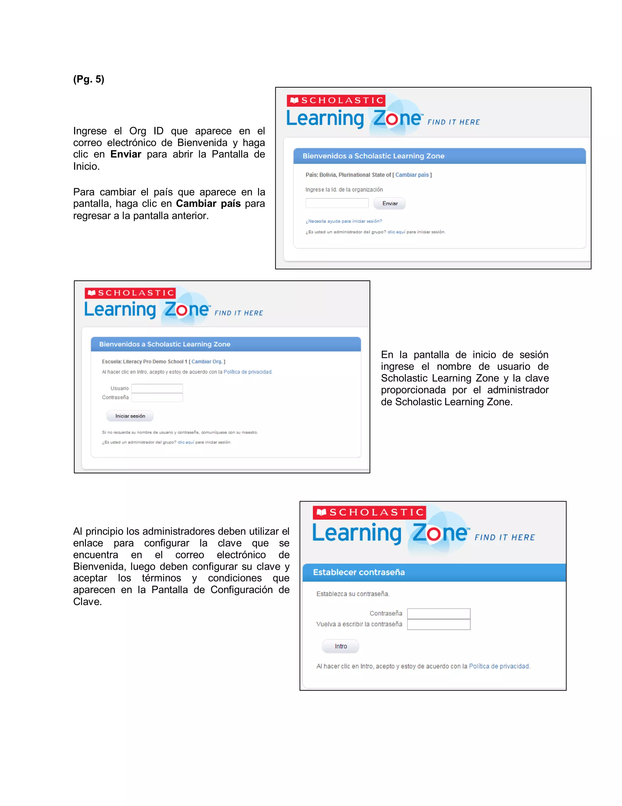Scholastic Learning zone Guia del Usuario | PDF