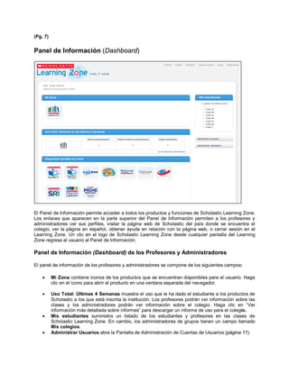Scholastic Learning zone Guia del Usuario | PDF