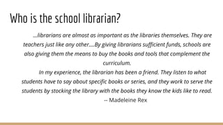 Scholastic librarians training on assessment and evaluation | PPT