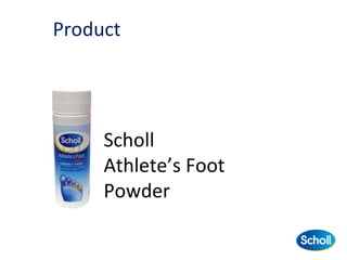 Product




     Scholl
     Athlete’s Foot
     Powder
 