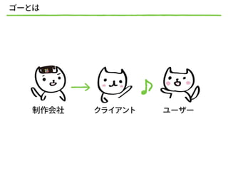 ゴーとは
♪ユーザークライアント制作会社
 