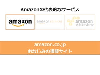 Amazonの代表的なサービス

amazon  services
出品/出店サービス

 