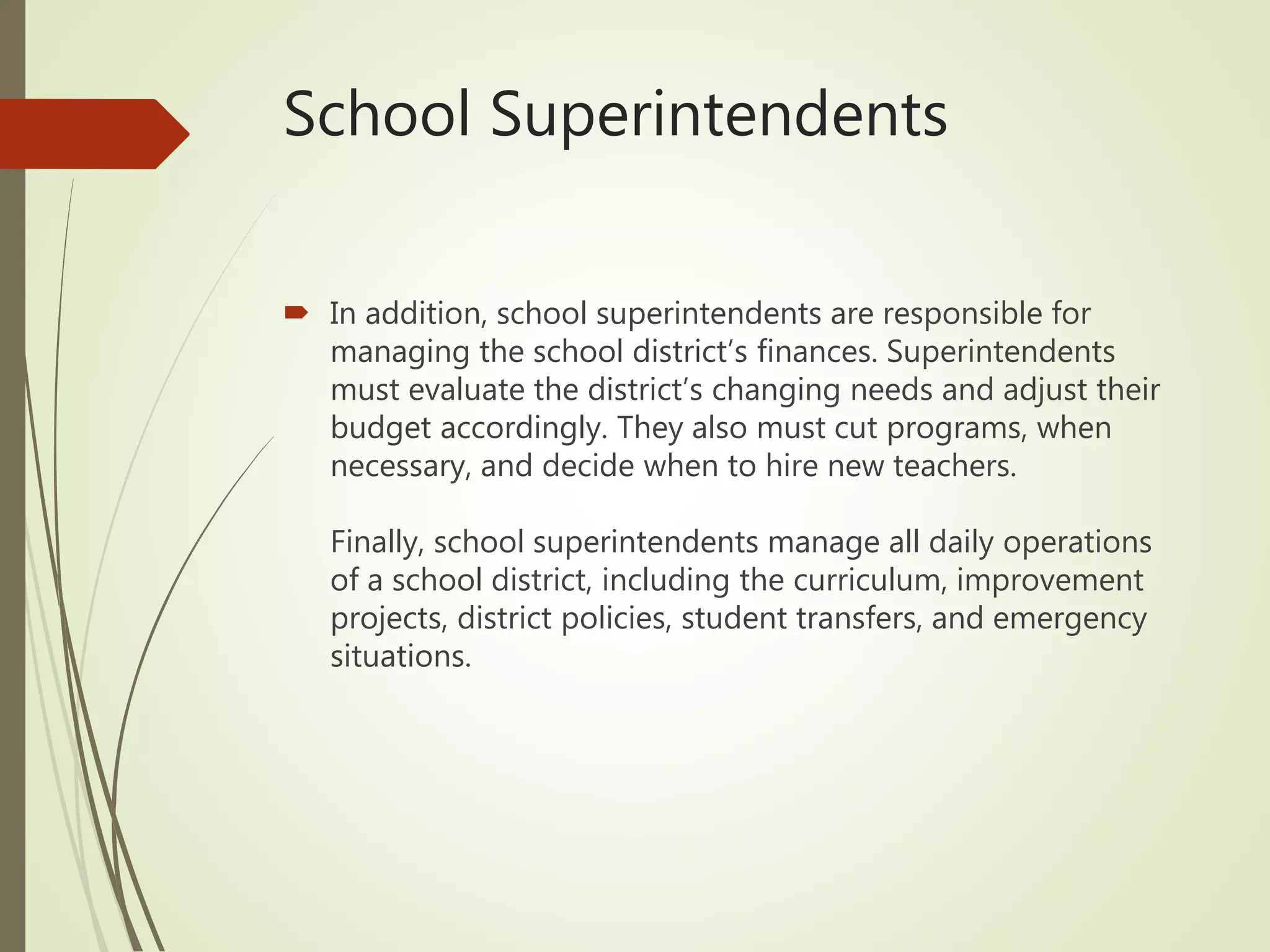 Some of the Responsibilities of School Superintendents | PPTX