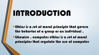 Computer Ethics and History Of computer .pptx