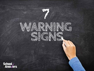 WARNING
SIGNS
7
 