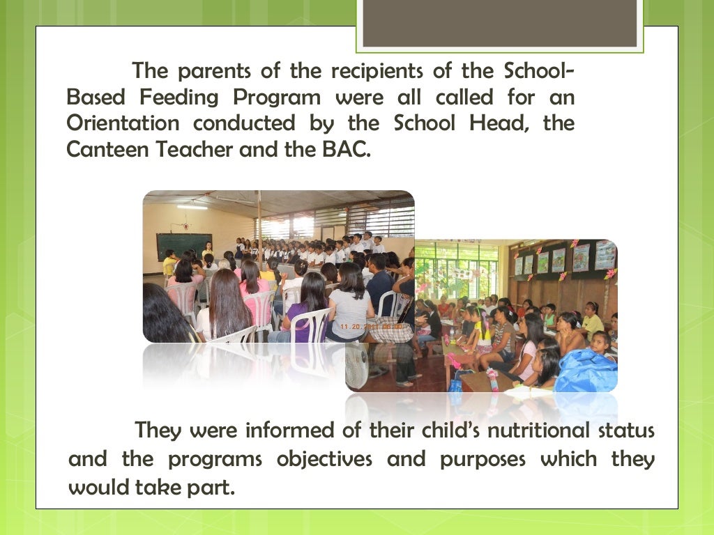School based feeding program best practices