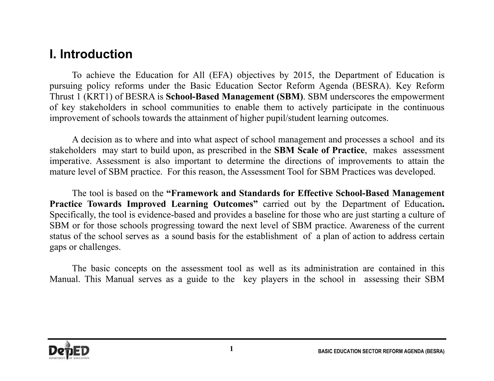 School based management manual | PDF