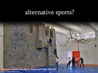 alternative sports? School: Lincoln-Sudbury Regional High School Image: DesignShare.com 
